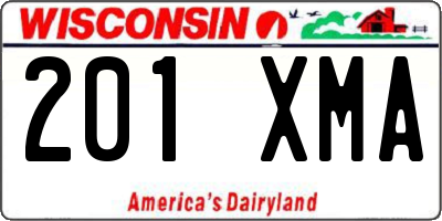 WI license plate 201XMA