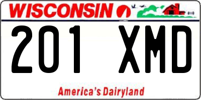 WI license plate 201XMD