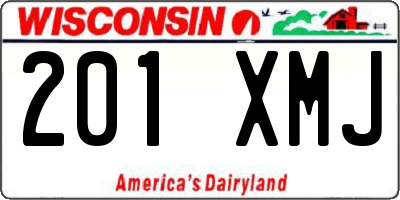 WI license plate 201XMJ