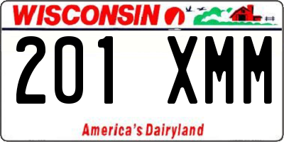 WI license plate 201XMM