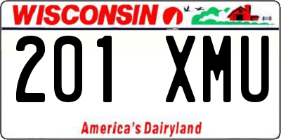 WI license plate 201XMU