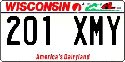 WI license plate 201XMY