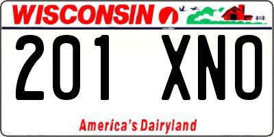 WI license plate 201XNO