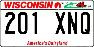 WI license plate 201XNQ