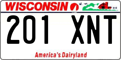 WI license plate 201XNT