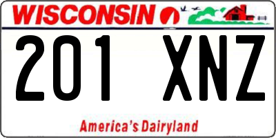 WI license plate 201XNZ