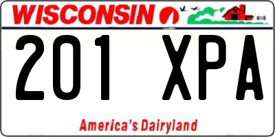 WI license plate 201XPA