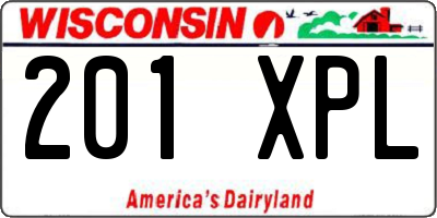 WI license plate 201XPL
