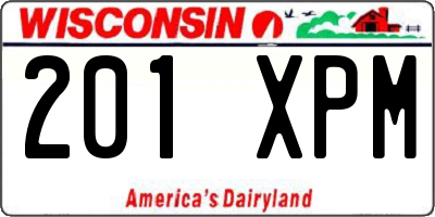 WI license plate 201XPM