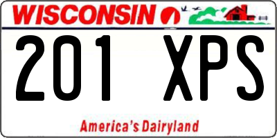 WI license plate 201XPS