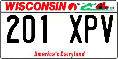 WI license plate 201XPV