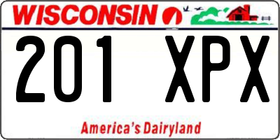 WI license plate 201XPX
