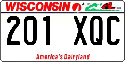 WI license plate 201XQC