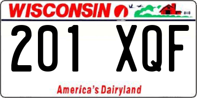 WI license plate 201XQF
