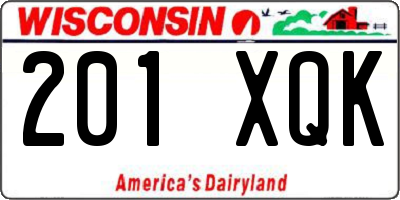 WI license plate 201XQK