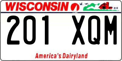 WI license plate 201XQM