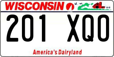 WI license plate 201XQO
