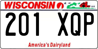 WI license plate 201XQP