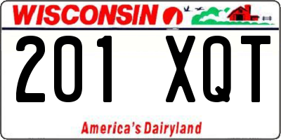WI license plate 201XQT