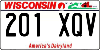 WI license plate 201XQV