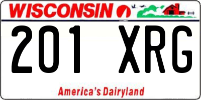 WI license plate 201XRG