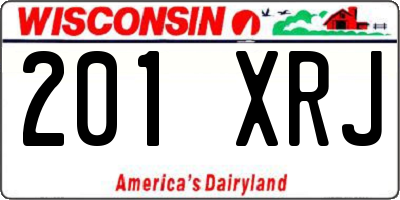 WI license plate 201XRJ