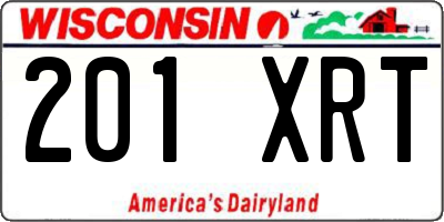 WI license plate 201XRT