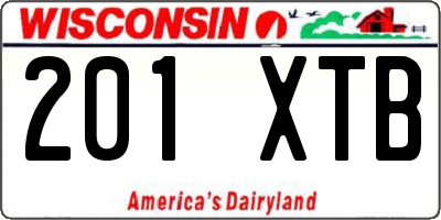 WI license plate 201XTB