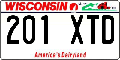WI license plate 201XTD