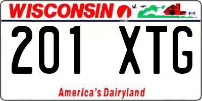WI license plate 201XTG