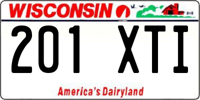 WI license plate 201XTI