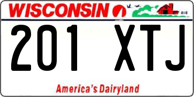 WI license plate 201XTJ