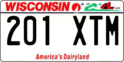 WI license plate 201XTM