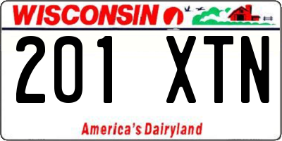 WI license plate 201XTN