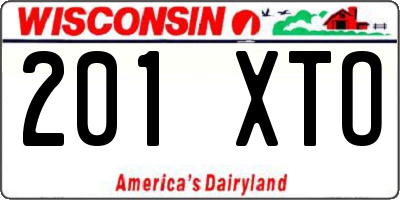 WI license plate 201XTO