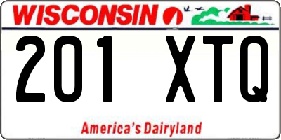 WI license plate 201XTQ