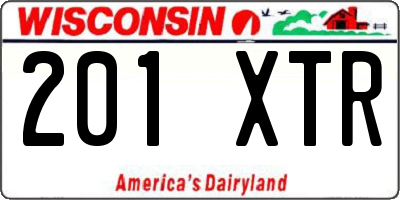 WI license plate 201XTR
