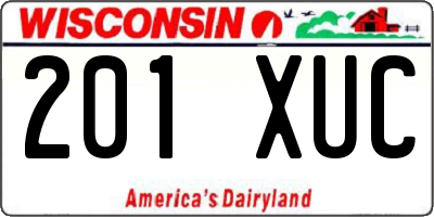 WI license plate 201XUC