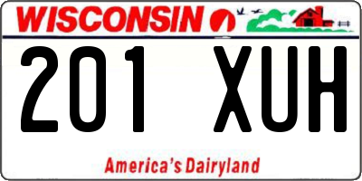 WI license plate 201XUH