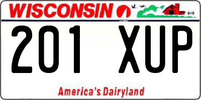 WI license plate 201XUP