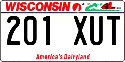 WI license plate 201XUT