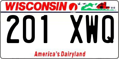 WI license plate 201XWQ
