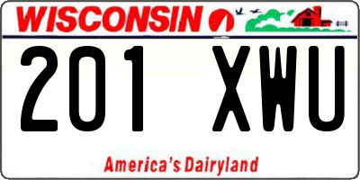 WI license plate 201XWU