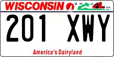 WI license plate 201XWY