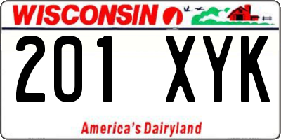 WI license plate 201XYK