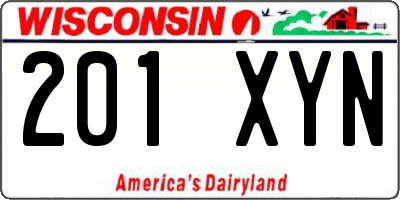 WI license plate 201XYN