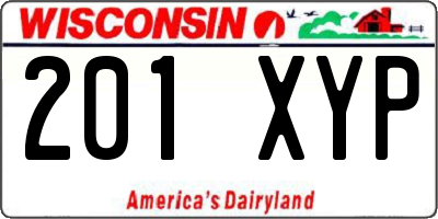 WI license plate 201XYP