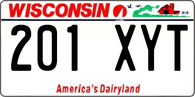 WI license plate 201XYT