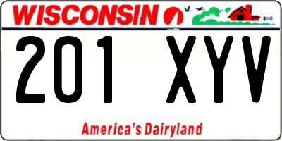 WI license plate 201XYV