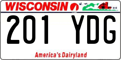 WI license plate 201YDG